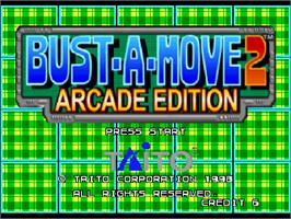 Title screen of Bust a Move 2 on the Nintendo N64.