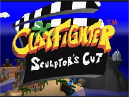 Title screen of Clay Fighter: Sculptor's Cut on the Nintendo N64.