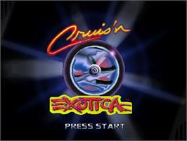 Title screen of Cruis'n Exotica on the Nintendo N64.