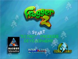 Title screen of Frogger 2: Swampy's Revenge on the Nintendo N64.