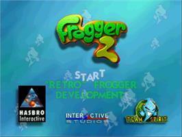 Title screen of Frogger 2 - Swampy's Revenge on the Nintendo N64.