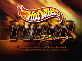 Title screen of Hot Wheels: Turbo Racing on the Nintendo N64.