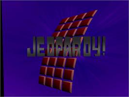 Title screen of Jeopardy on the Nintendo N64.
