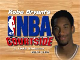Title screen of Kobe Bryant In Nba Courtside on the Nintendo N64.