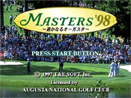 Title screen of Masters '98: Haruka Naru Augusta on the Nintendo N64.