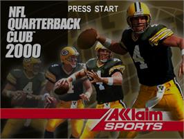 Title screen of NFL Quarterback Club 2000 on the Nintendo N64.