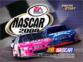 Title screen of Nascar 2000 on the Nintendo N64.