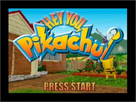 Title screen of Pikachu Genki Dechuu on the Nintendo N64.