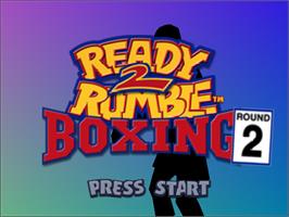 Title screen of Ready 2 Rumble Boxing - Round 2 on the Nintendo N64.