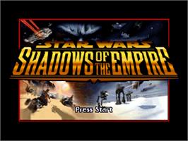 Title screen of Star Wars - Shadows Of The Empire on the Nintendo N64.