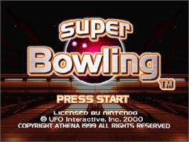 Title screen of Super Bowling on the Nintendo N64.