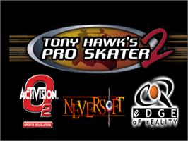 Title screen of Tony Hawk's Pro Skater 2 on the Nintendo N64.