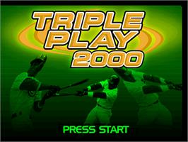 Title screen of Triple Play 2000 on the Nintendo N64.