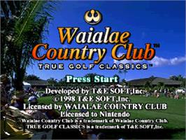 Title screen of Waialae Country Club - True Golf Classics on the Nintendo N64.
