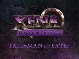 Title screen of Xena - Warrior Princess on the Nintendo N64.