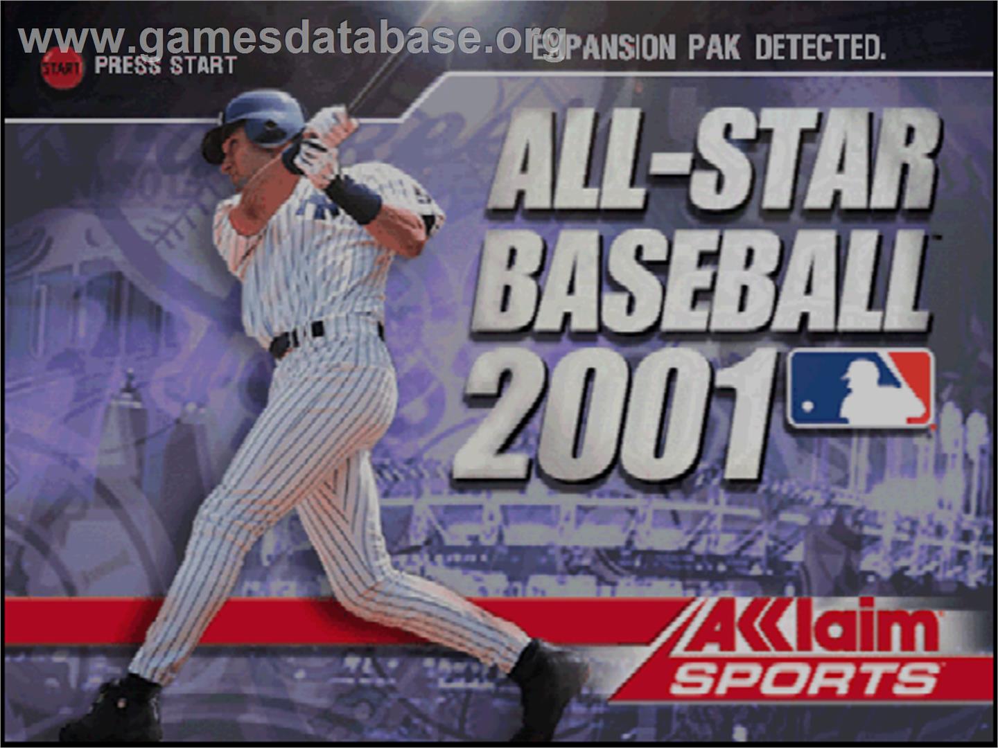 All-Star Baseball 2001 - Nintendo N64 - Artwork - Title Screen