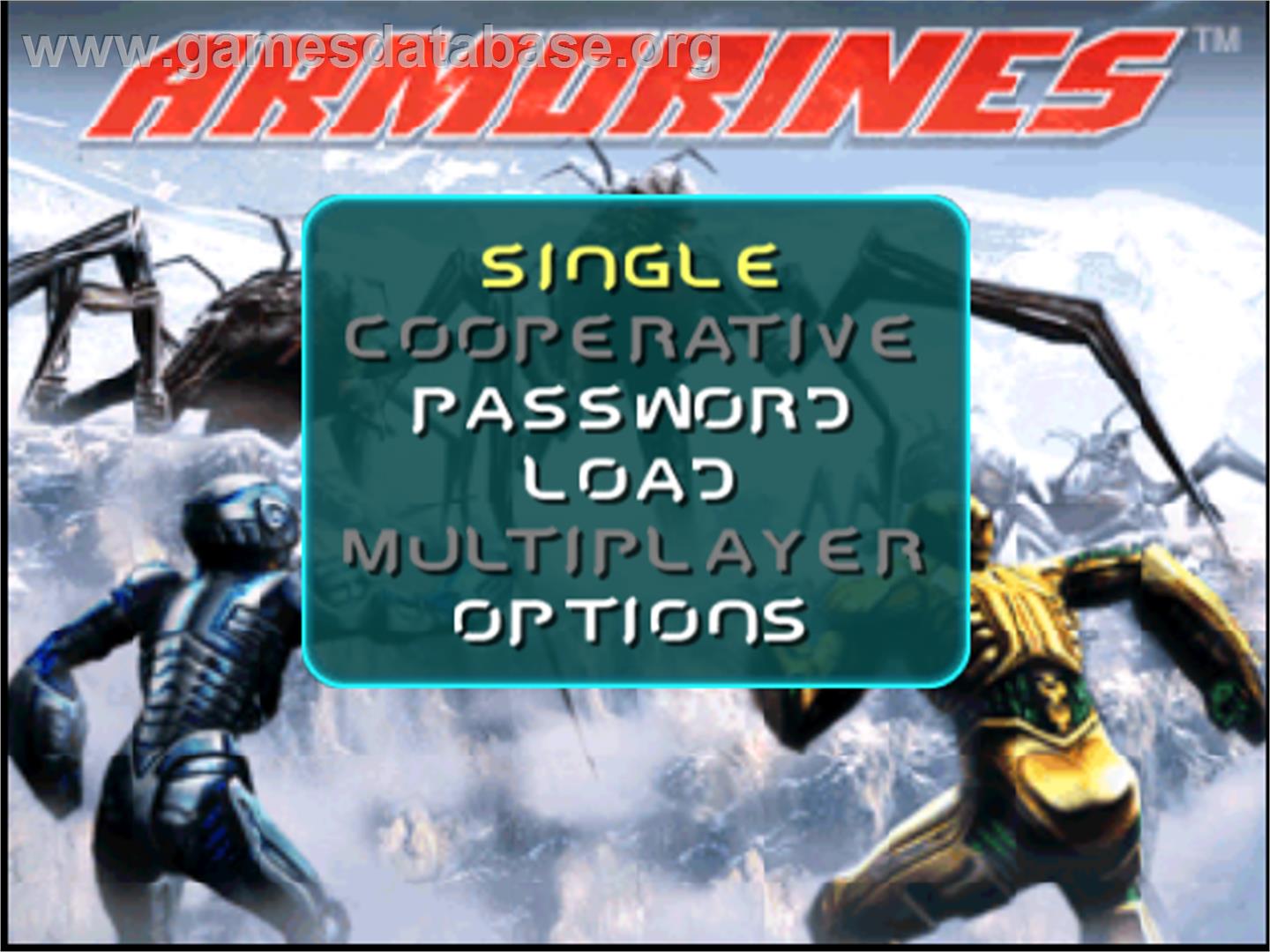Armorines: Project S.W.A.R.M. - Nintendo N64 - Artwork - Title Screen