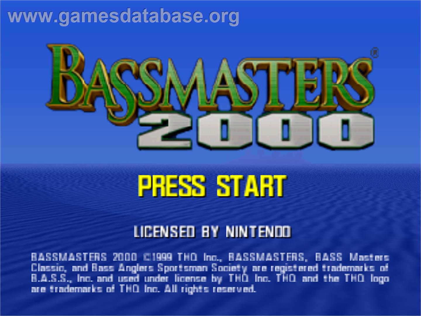 Bassmasters 2000 - Nintendo N64 - Artwork - Title Screen