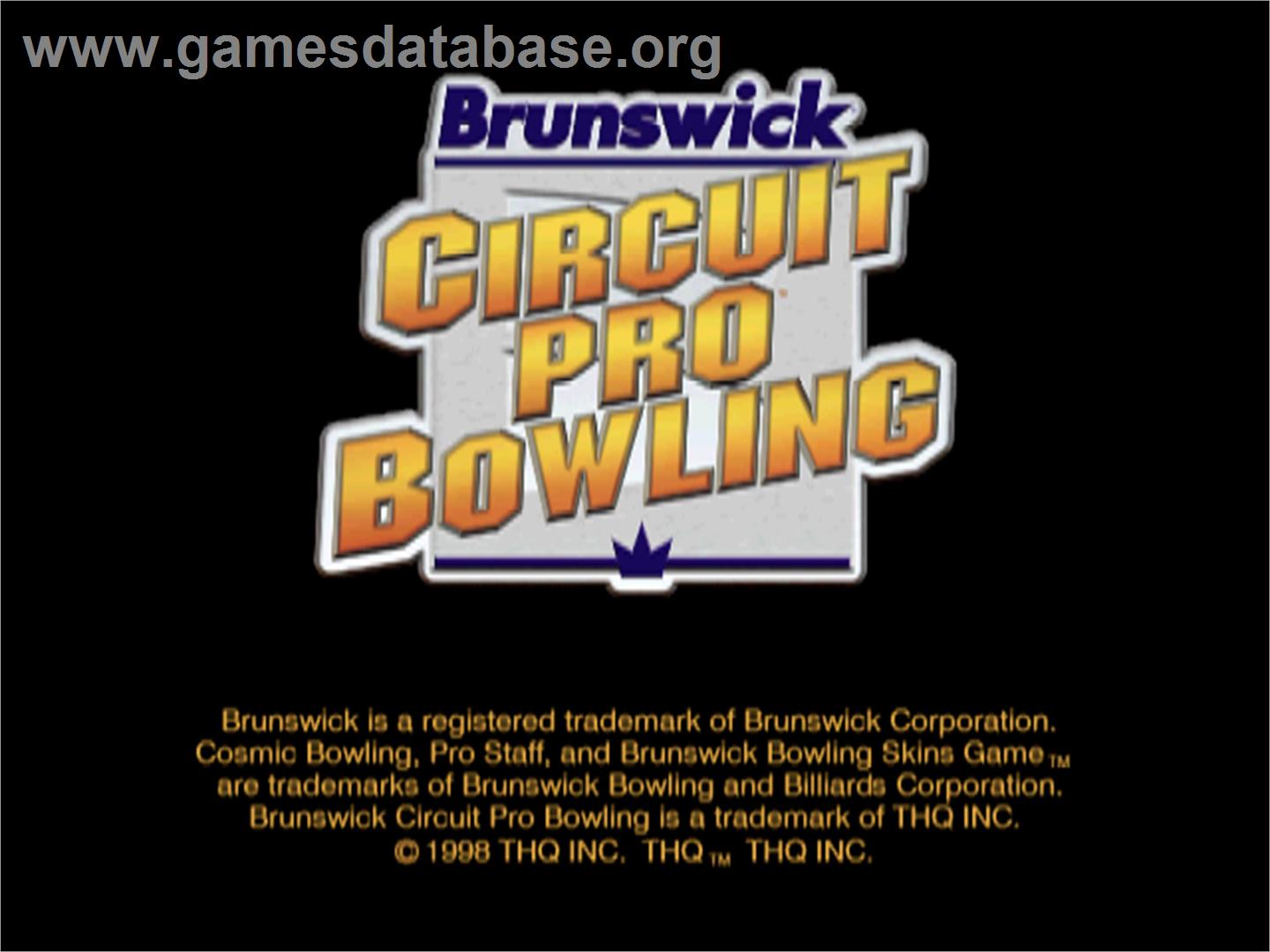 Brunswick Circuit Pro Bowling - Nintendo N64 - Artwork - Title Screen