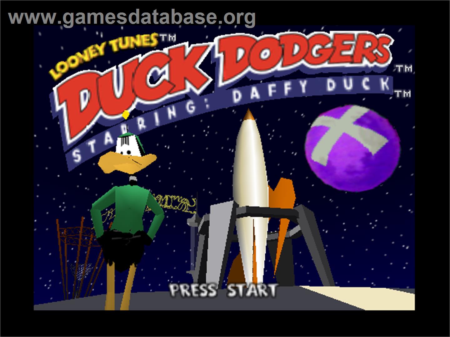 Daffy Duck Starring as Duck Dodgers - Nintendo N64 - Artwork - Title Screen