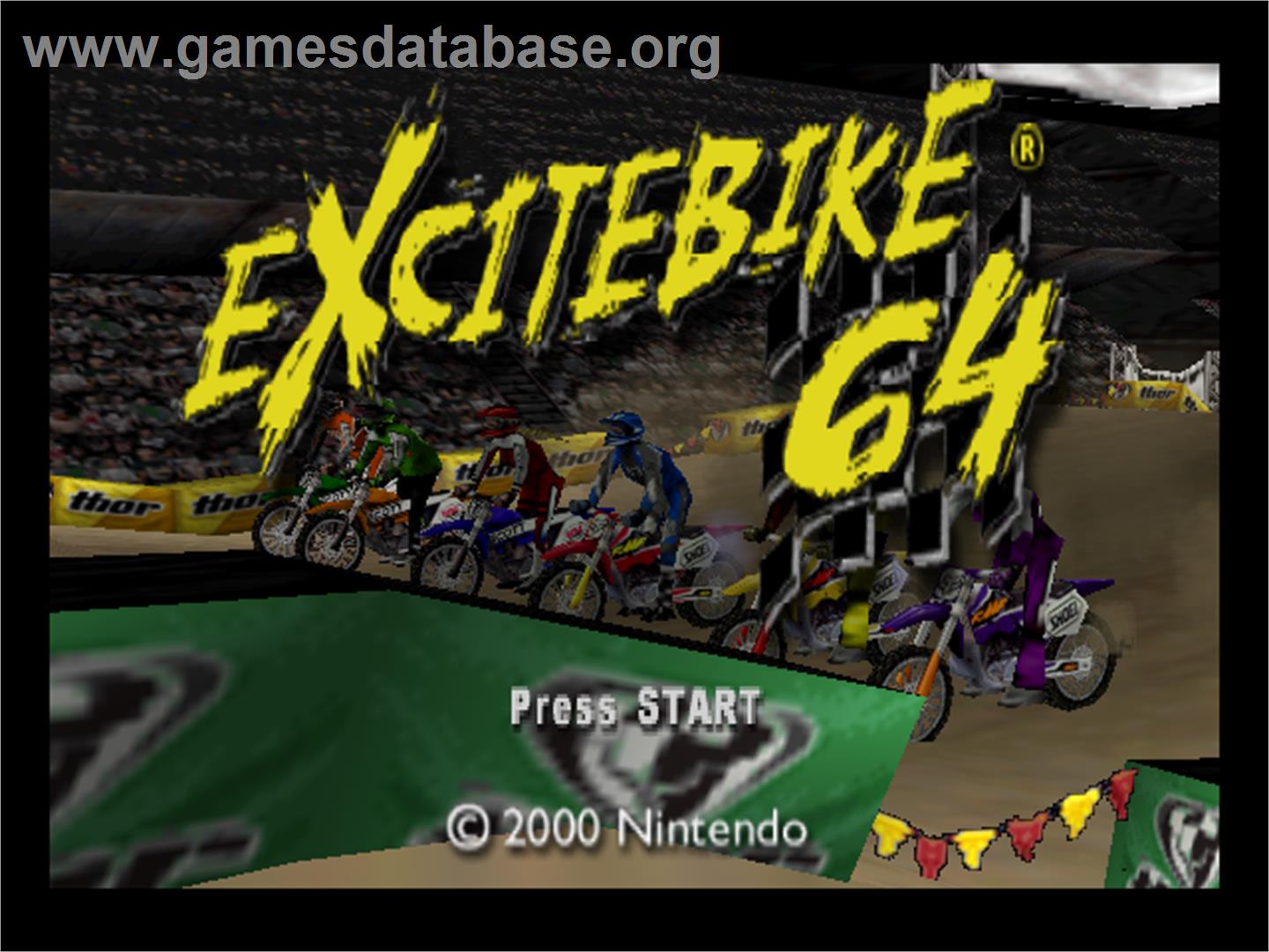 Excite Bike 64 - Nintendo N64 - Artwork - Title Screen
