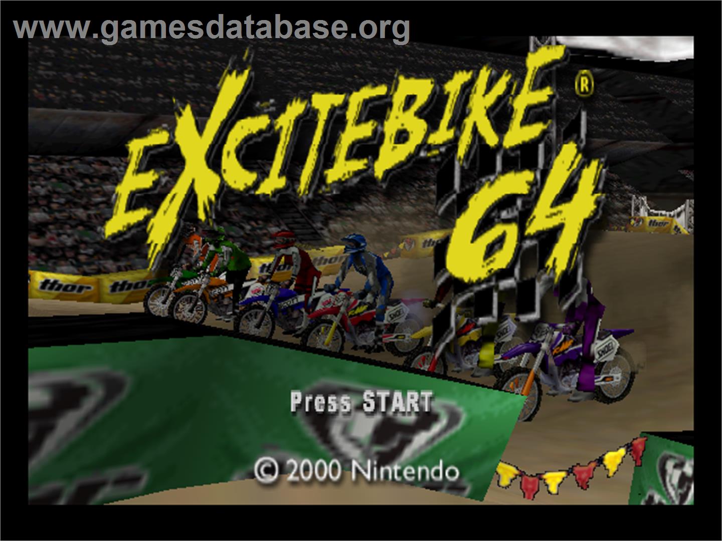 Excitebike 64 - Nintendo N64 - Artwork - Title Screen