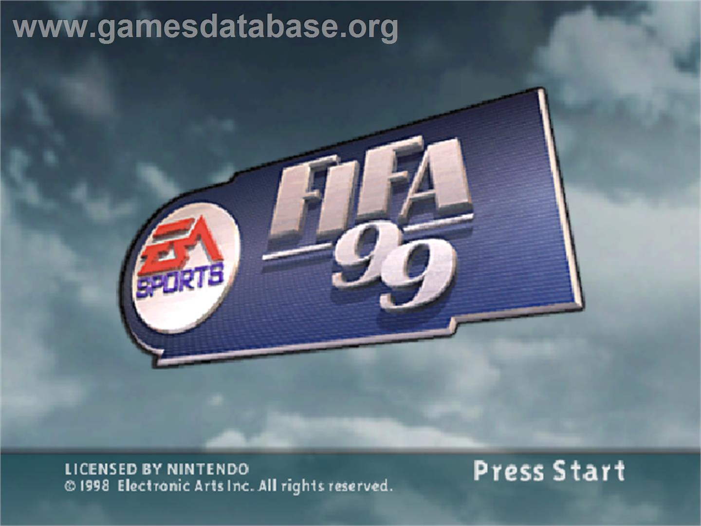 Fifa 99 - Nintendo N64 - Artwork - Title Screen
