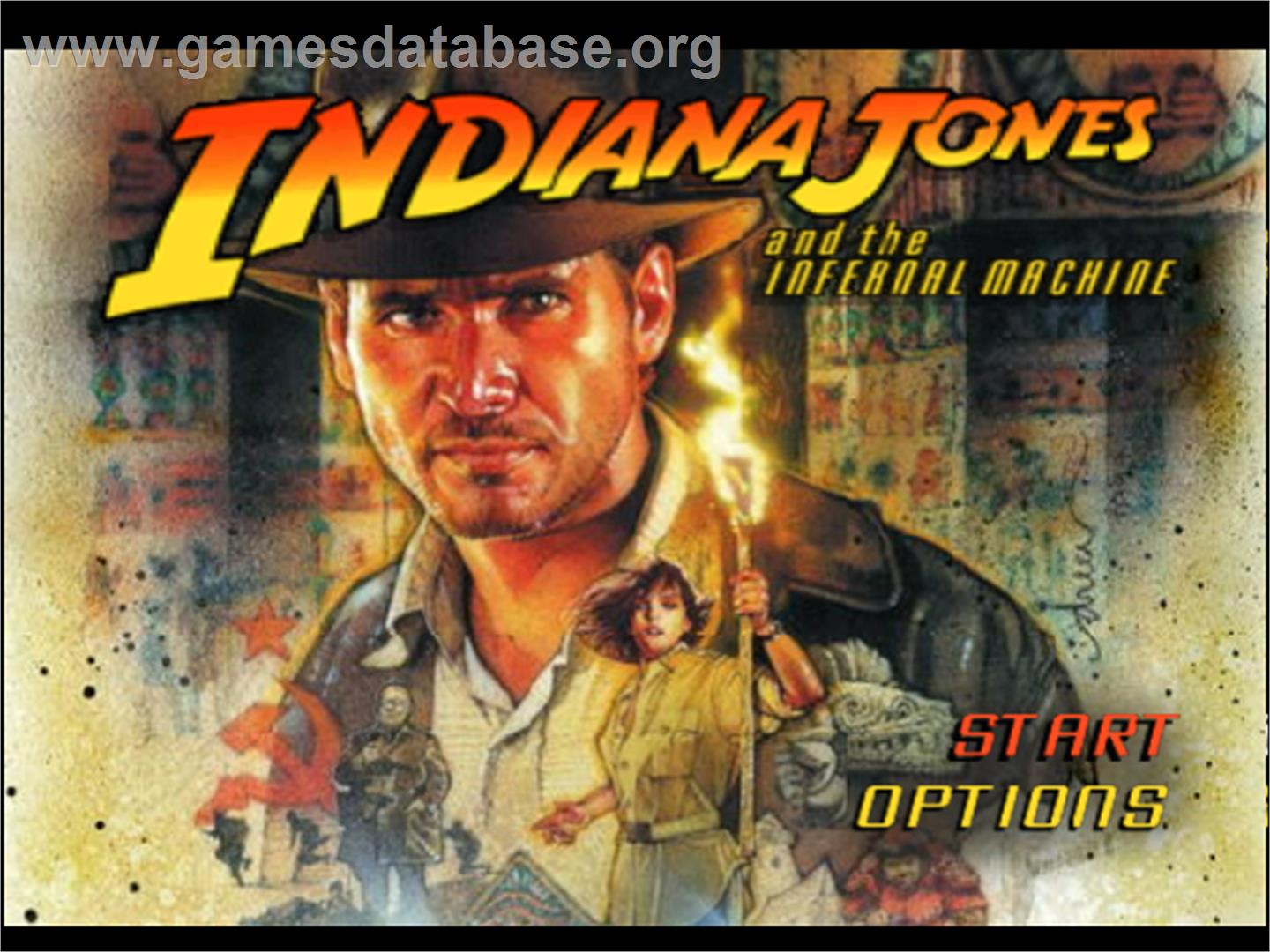 Indiana Jones And The Infernal Machine - Nintendo N64 - Artwork - Title Screen
