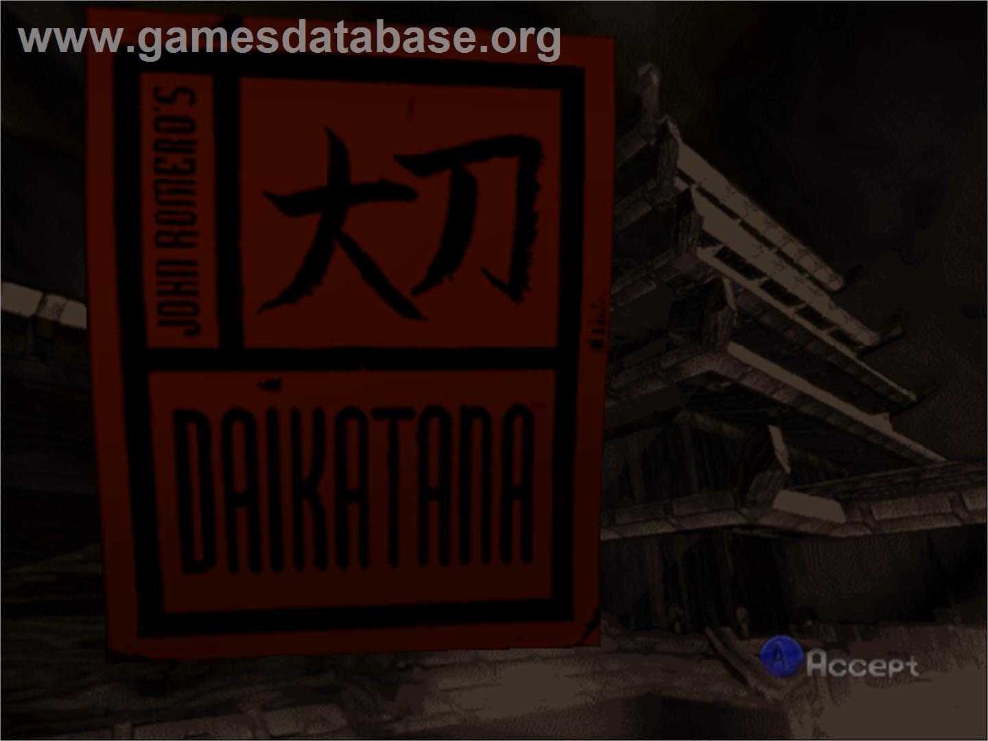 John Romero's Daikatana - Nintendo N64 - Artwork - Title Screen