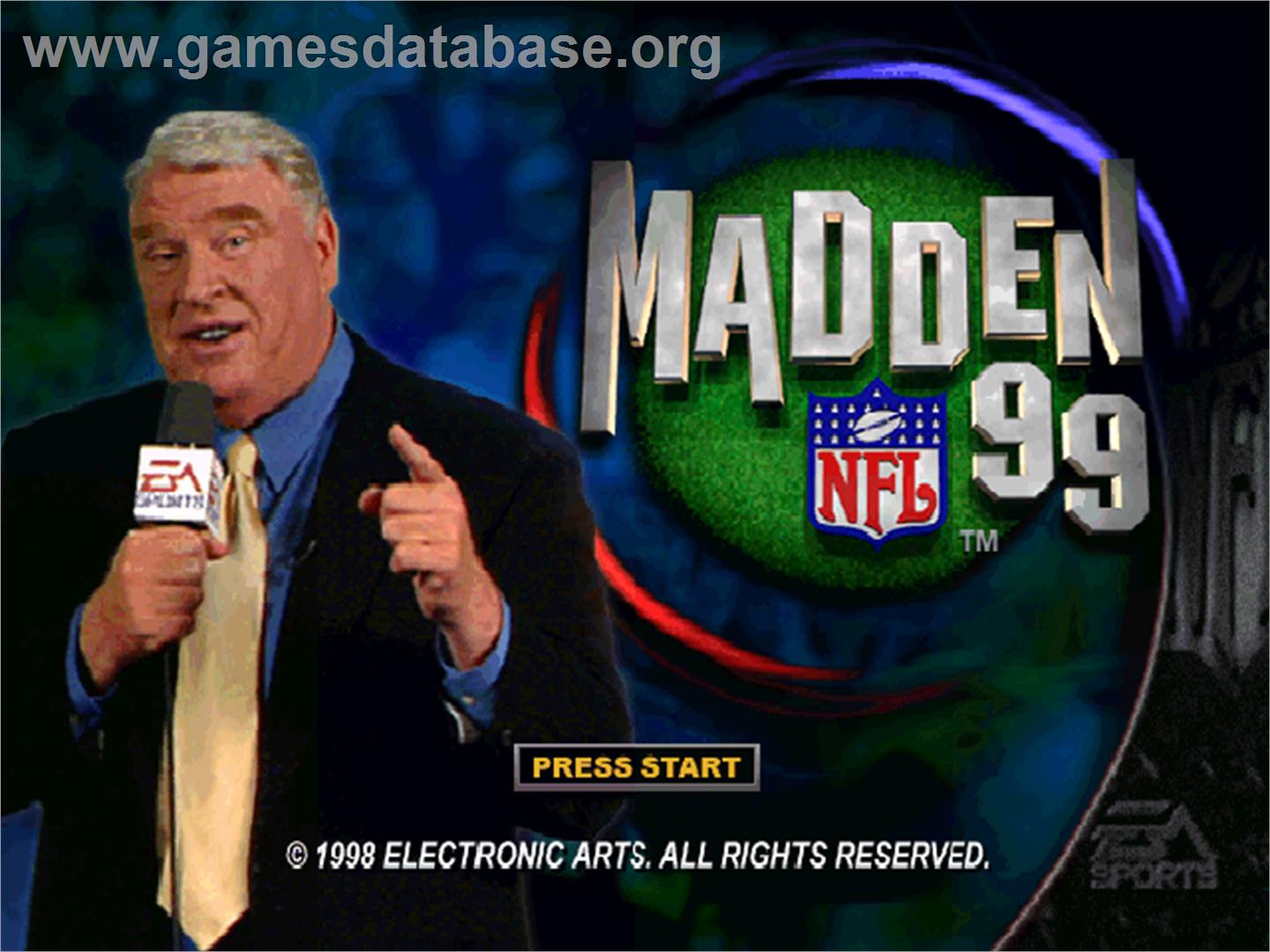 Madden NFL '99 - Nintendo N64 - Artwork - Title Screen