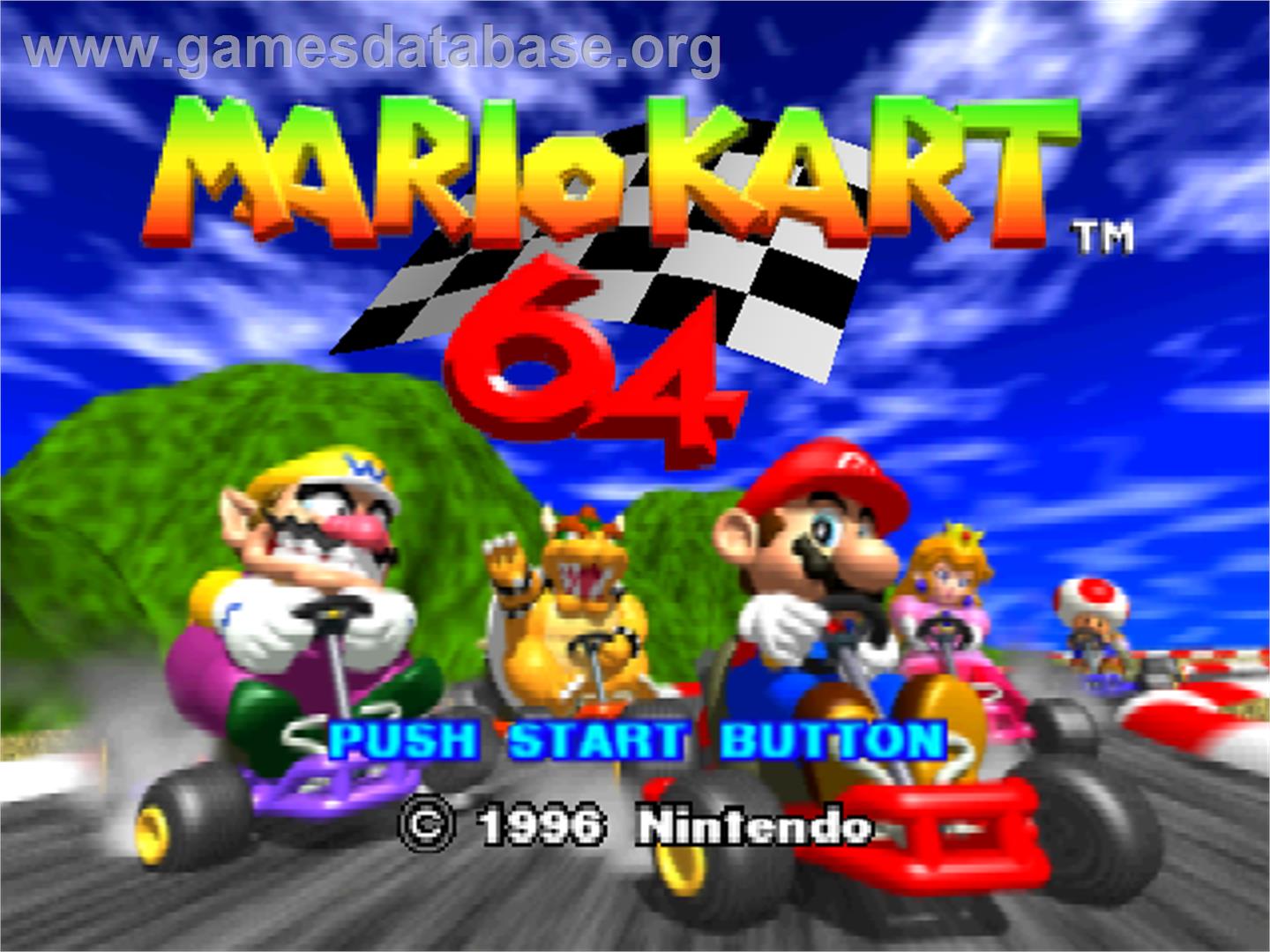 Mario Kart 64 - Nintendo N64 - Artwork - Title Screen