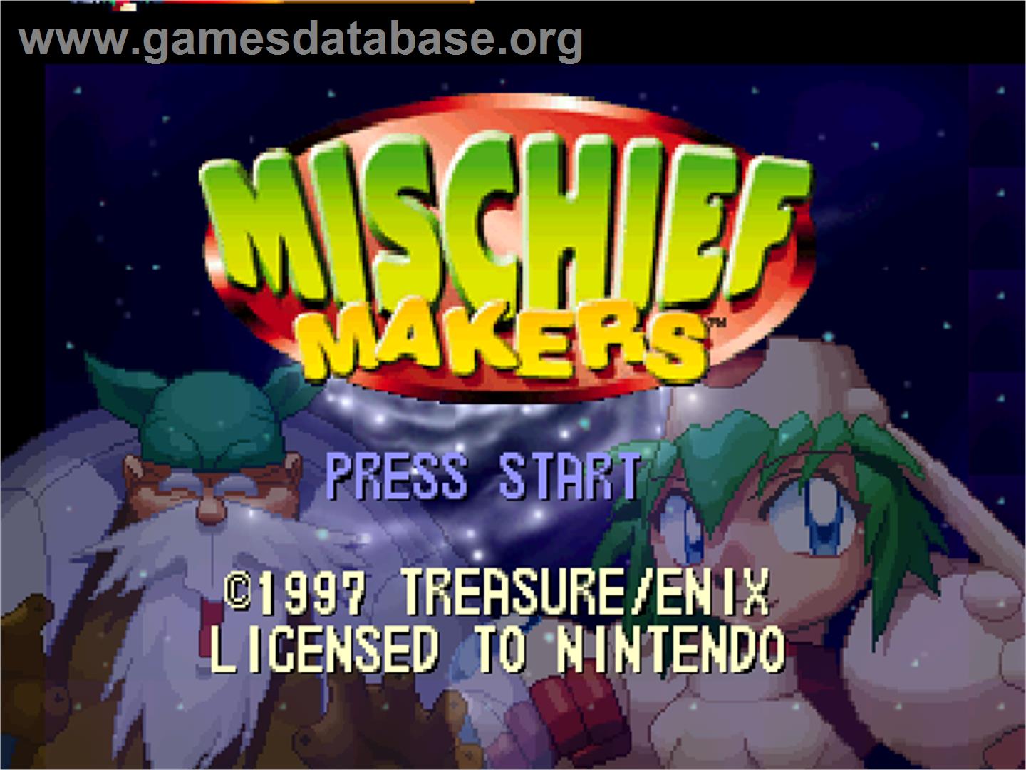 Mischief Makers - Nintendo N64 - Artwork - Title Screen