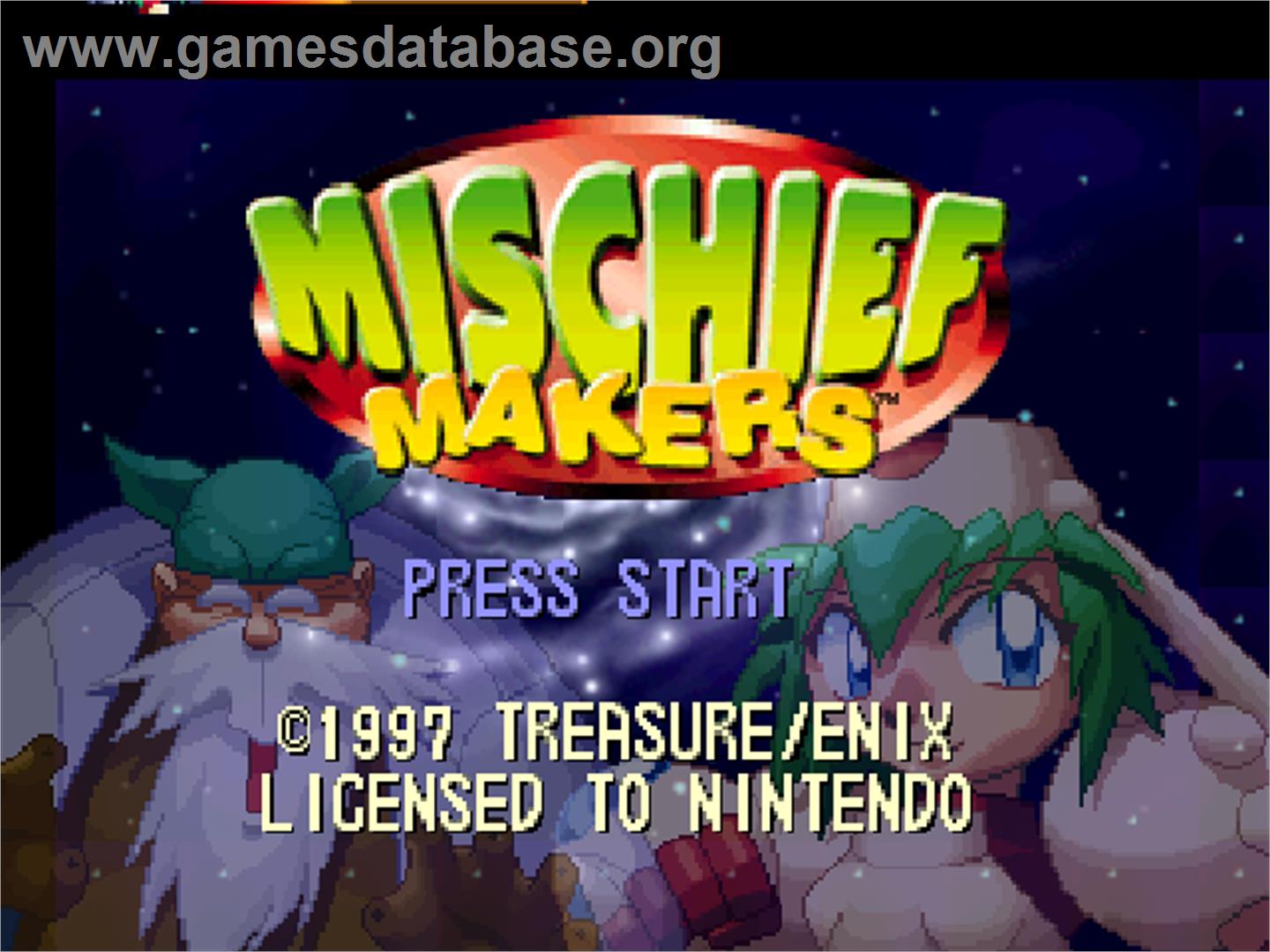 Mischief Makers - Nintendo N64 - Artwork - Title Screen