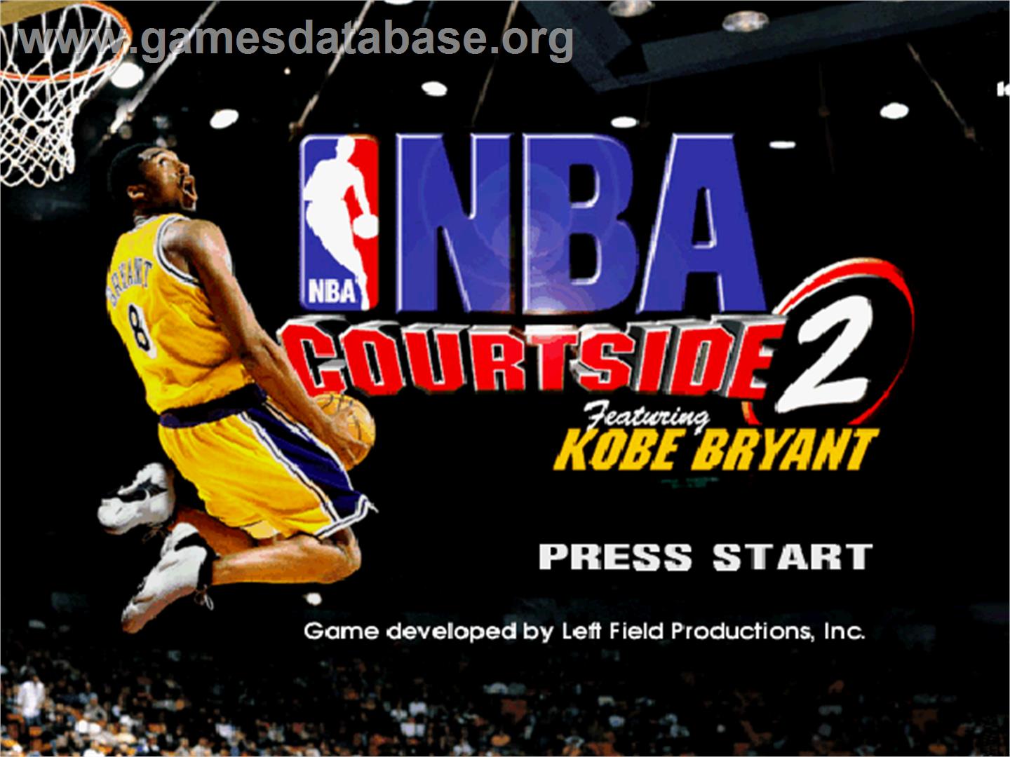 NBA Courtside 2: Featuring Kobe Bryant - Nintendo N64 - Artwork - Title Screen