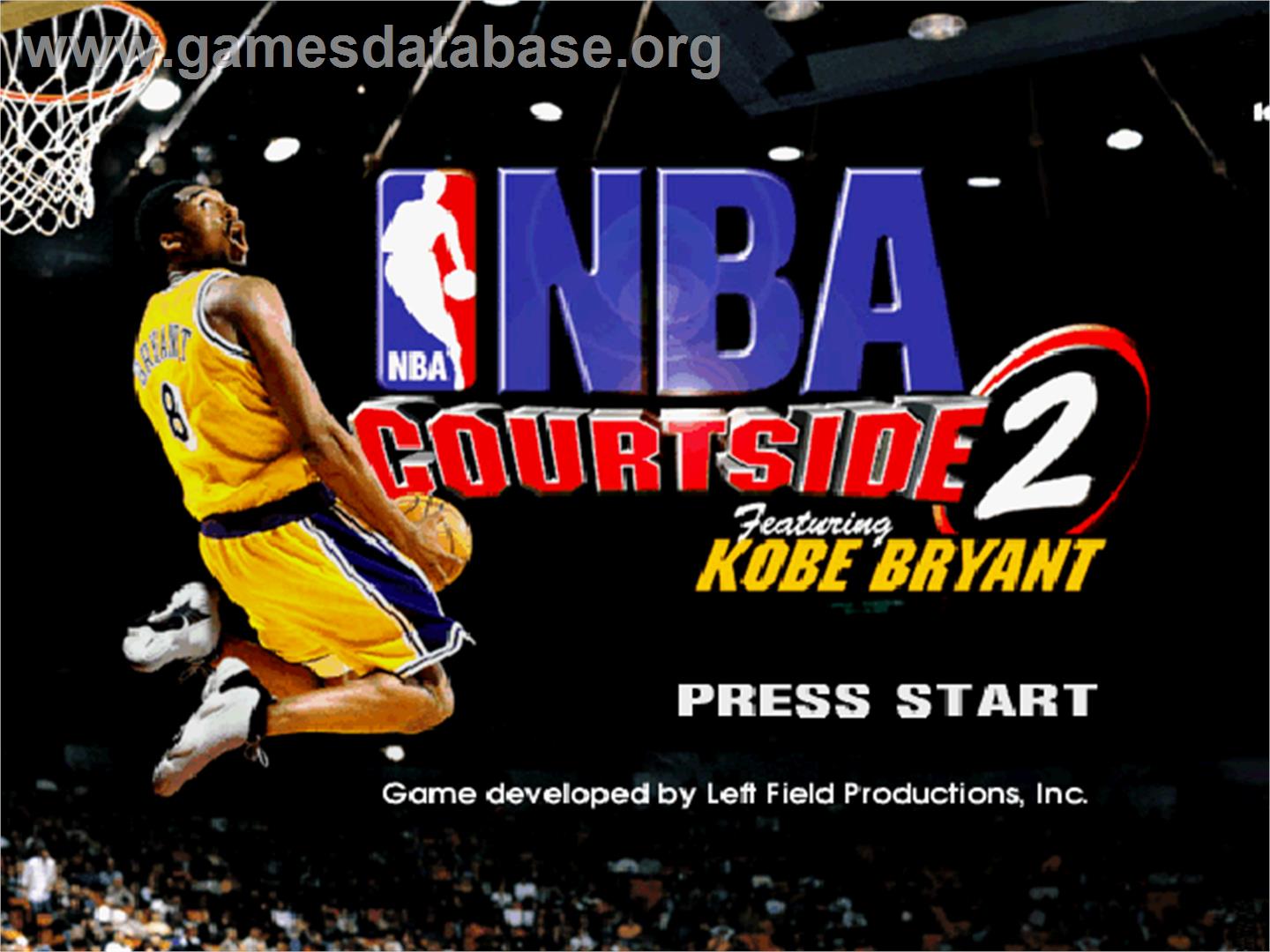 NBA Courtside 2 featuring Kobe Bryant - Nintendo N64 - Artwork - Title Screen