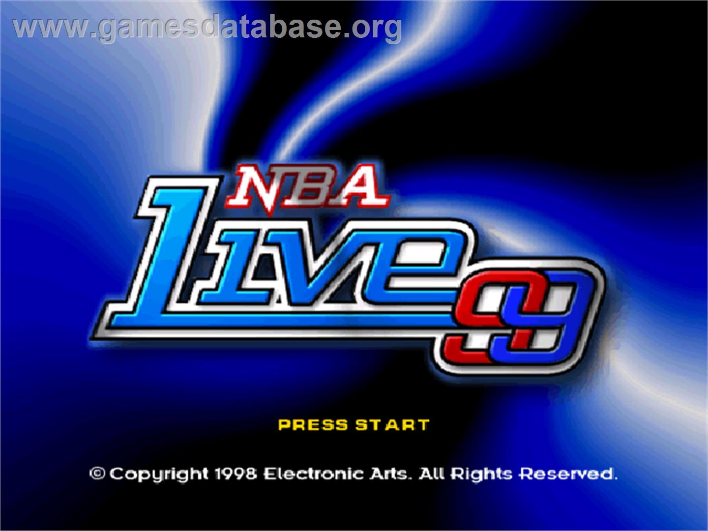 NBA Live '99 - Nintendo N64 - Artwork - Title Screen
