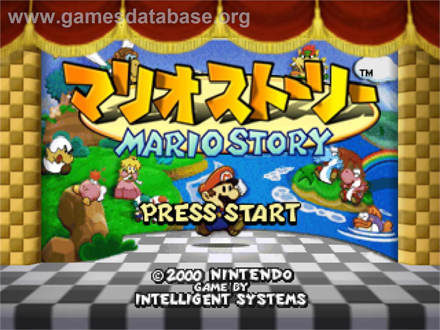Paper Mario - Nintendo N64 - Artwork - Title Screen