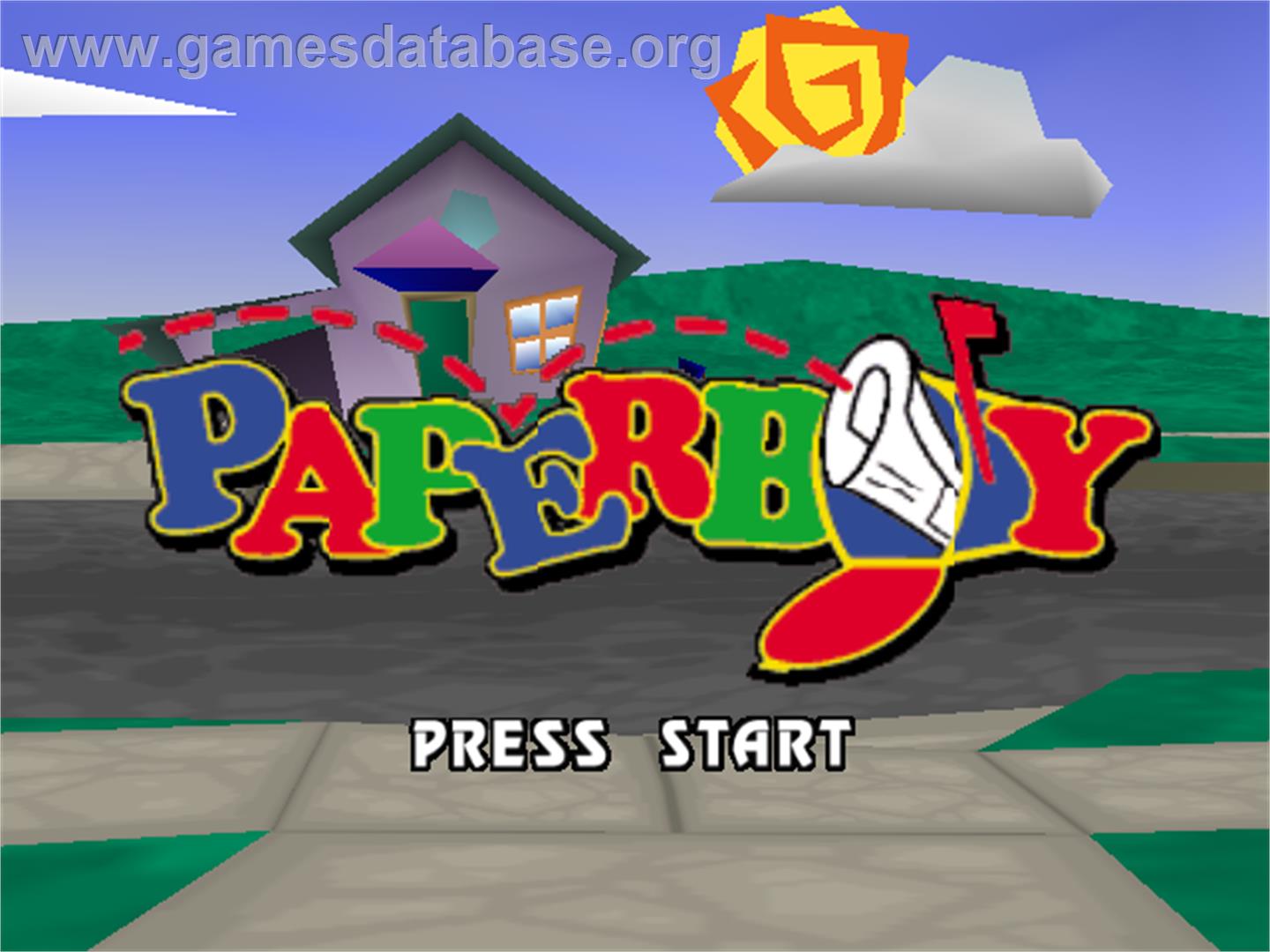 Paperboy - Nintendo N64 - Artwork - Title Screen