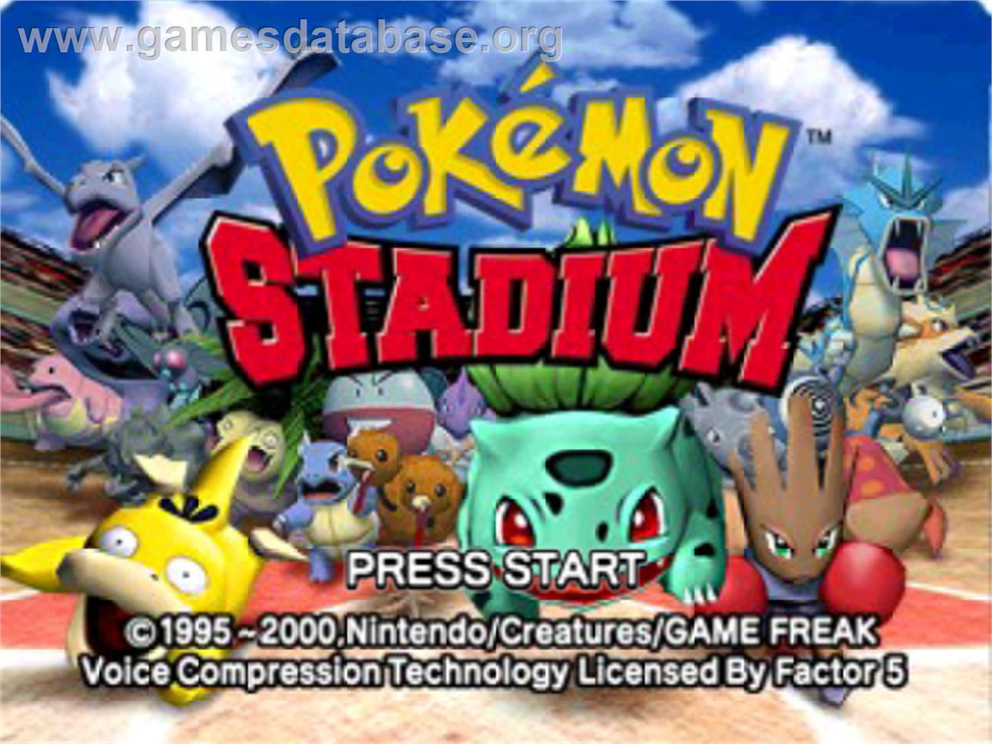 Pokémon Stadium - Nintendo N64 - Artwork - Title Screen