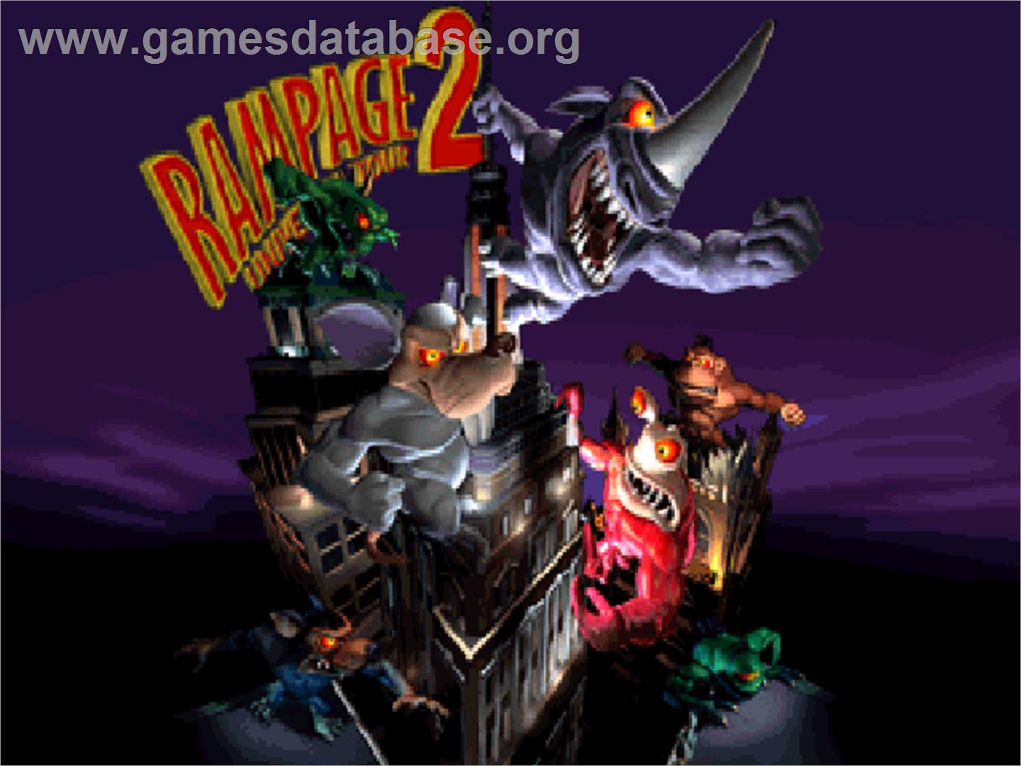 Rampage: Universal Tour - Nintendo N64 - Artwork - Title Screen