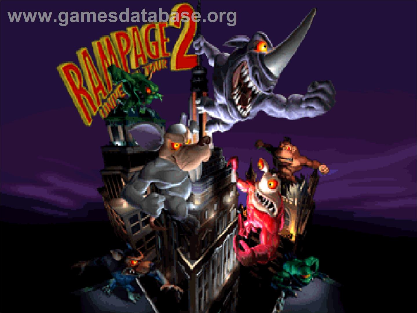Rampage 2 - Universal Tour - Nintendo N64 - Artwork - Title Screen