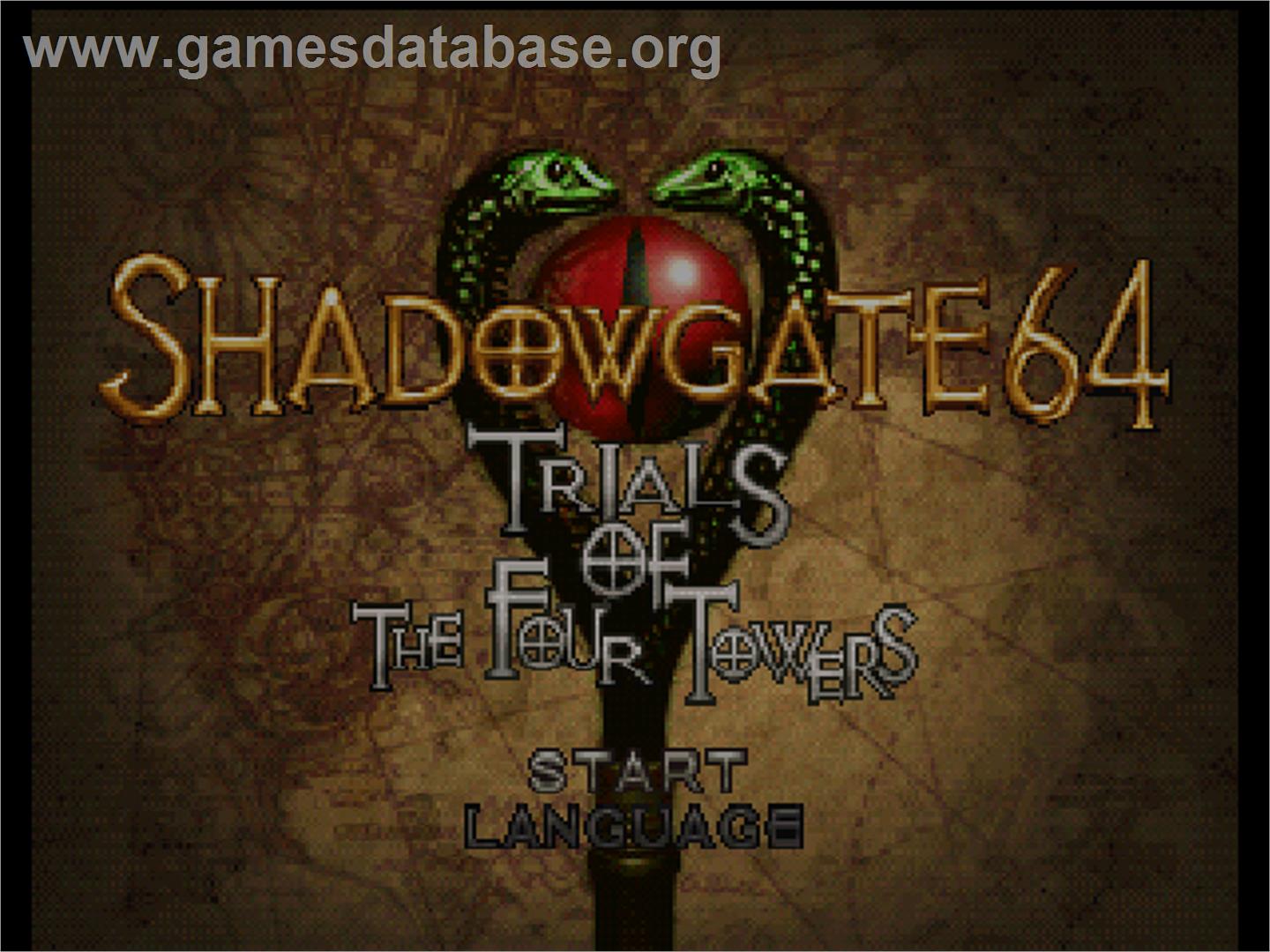 Shadowgate 64 - Trials Of The Four Towers - Nintendo N64 - Artwork - Title Screen