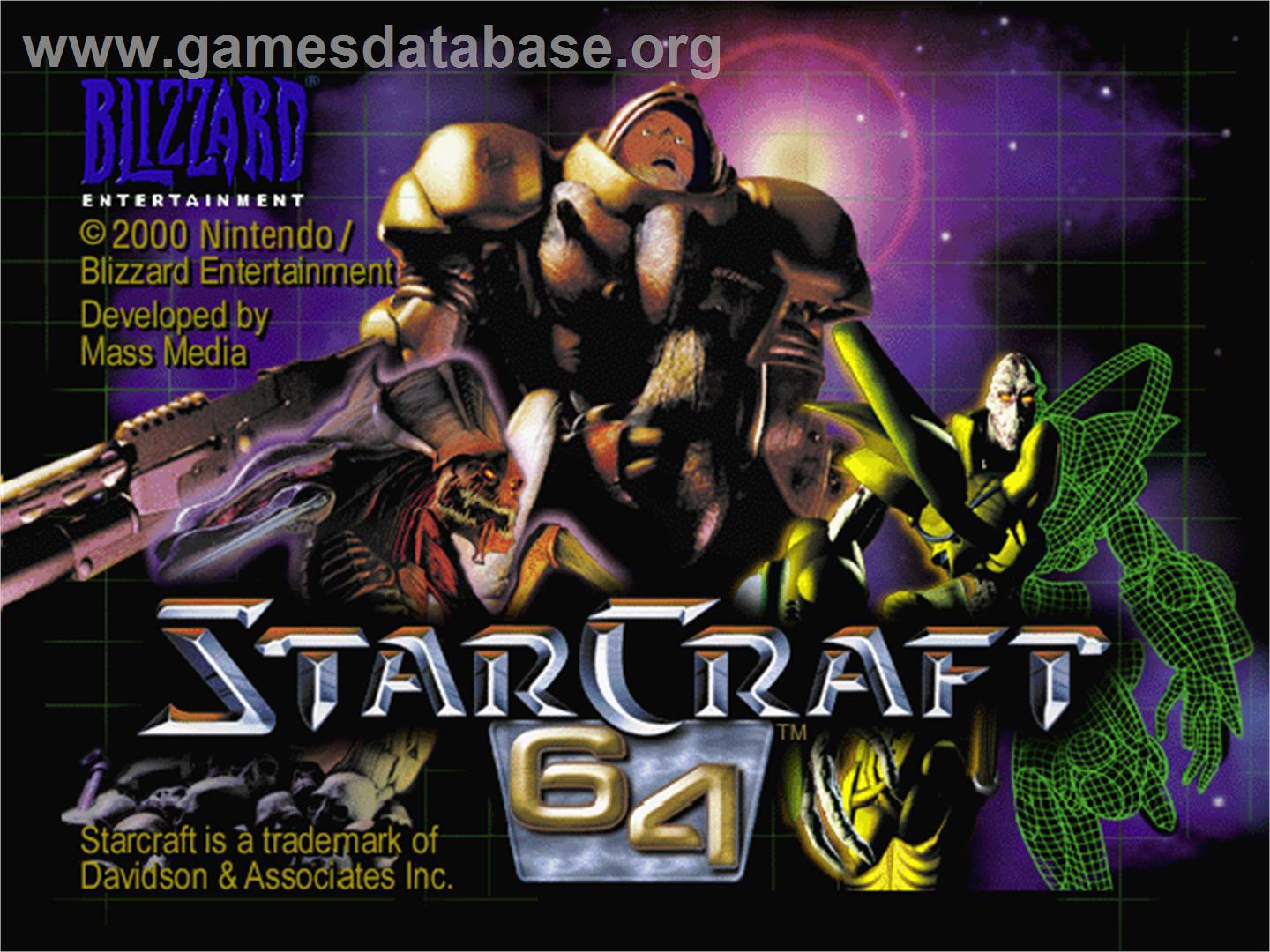 Starcraft 64 - Nintendo N64 - Artwork - Title Screen