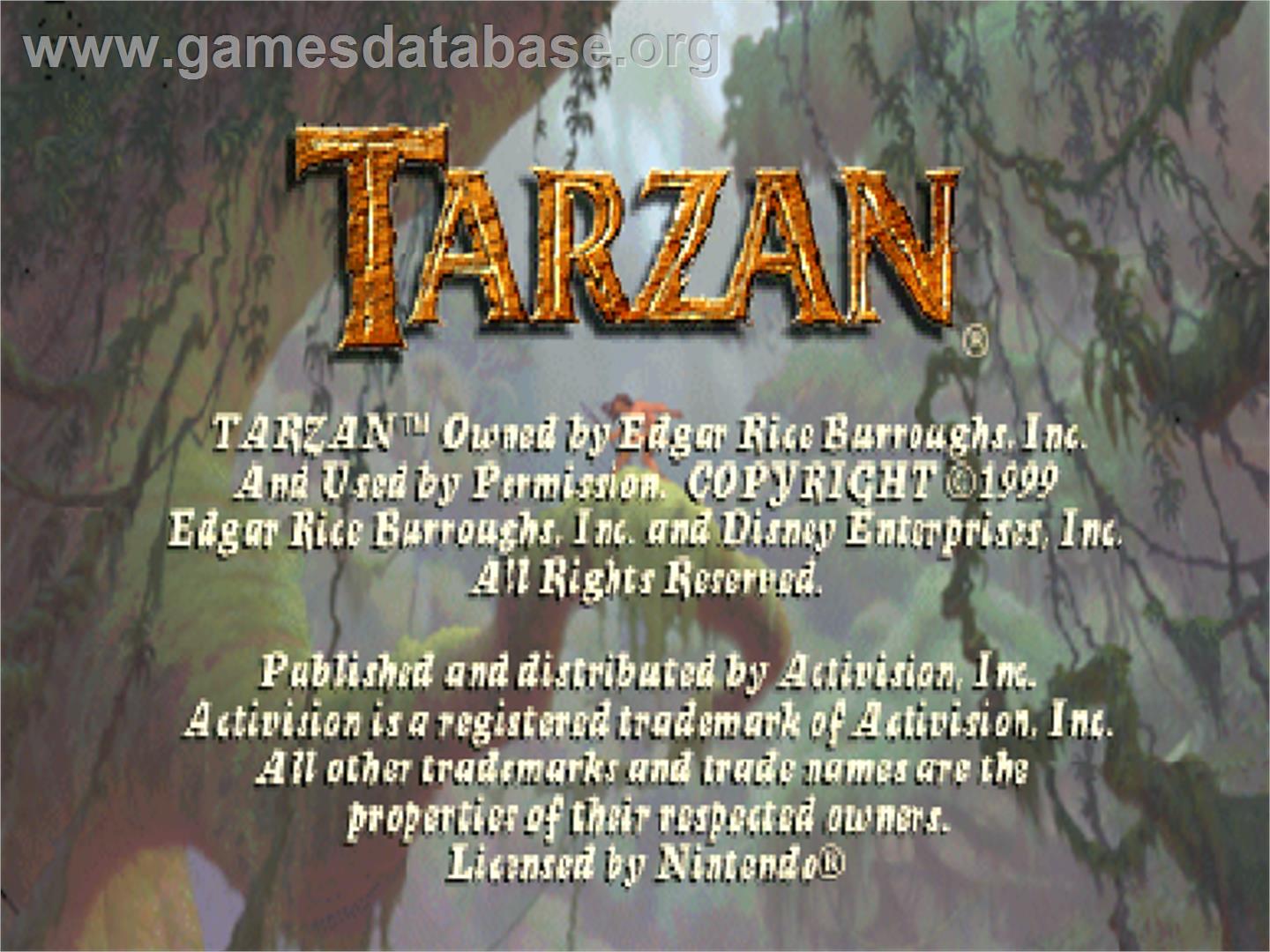 Tarzan - Nintendo N64 - Artwork - Title Screen
