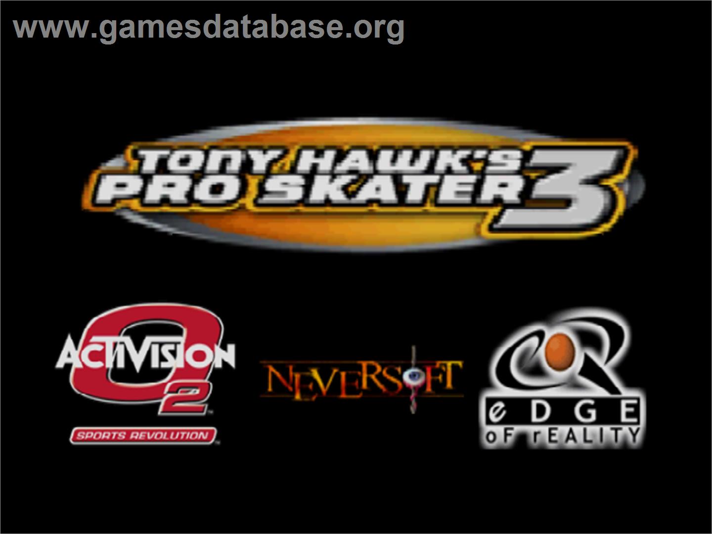 Tony Hawk's Pro Skater 3 - Nintendo N64 - Artwork - Title Screen