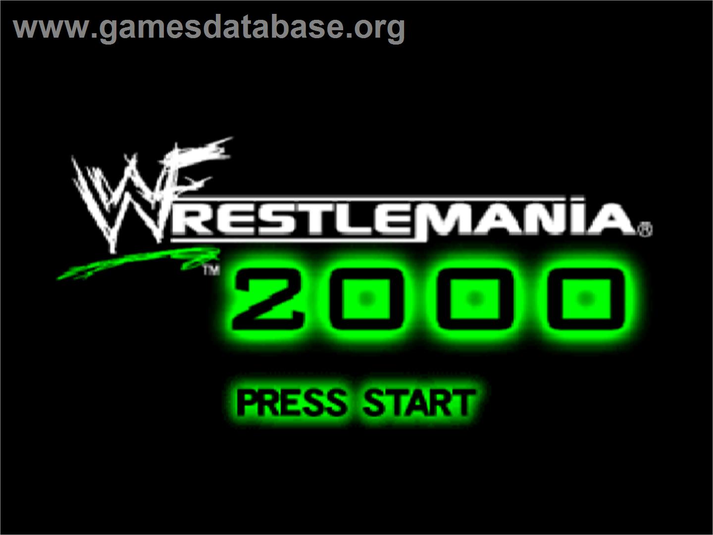 WWF WrestleMania 2000 - Nintendo N64 - Artwork - Title Screen