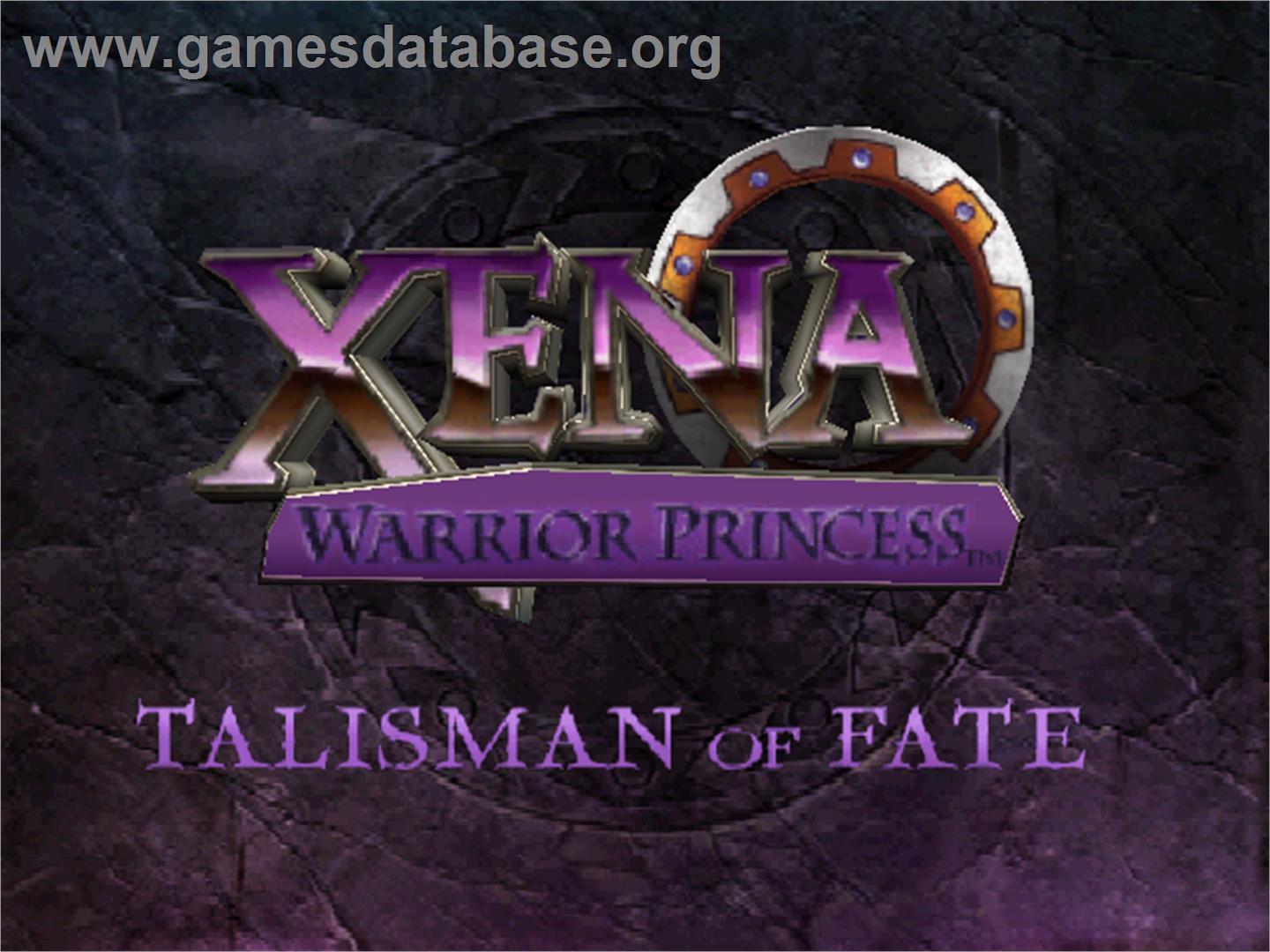 Xena: Warrior Princess - The Talisman of Fate - Nintendo N64 - Artwork - Title Screen