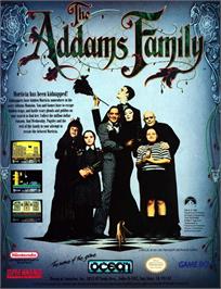 Advert for Addams Family, The on the Nintendo NES.