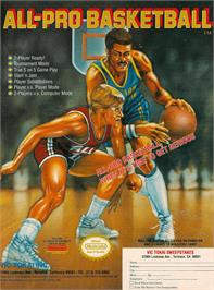 Advert for All-Pro Basketball on the Nintendo NES.
