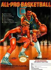 Advert for All Pro Basketball on the Nintendo NES.